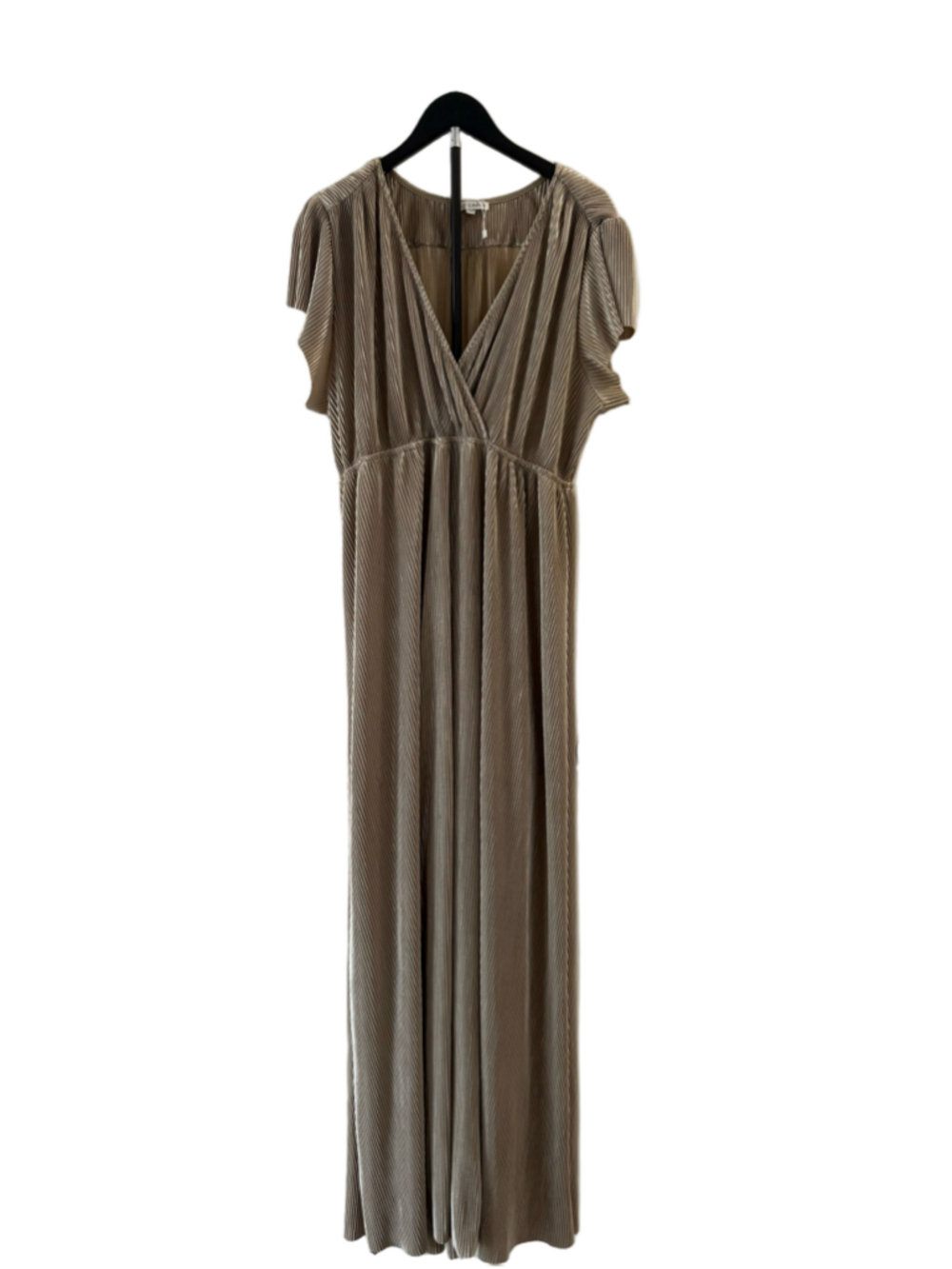 Baltic Born Athena Pleated Maxi Dress Gold Champagne Size 3XL Gown